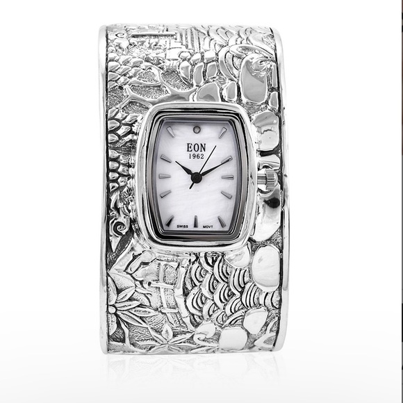 BALI LEGACY EON 1962 Swiss Movement Cuff Bracelet Watch in Sterling Silver - Picture 2 of 9
